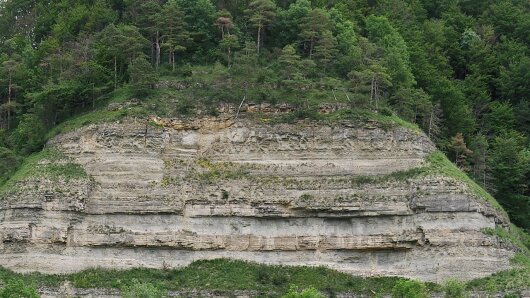 Aerationszone in Gesteinen des Mittleren Muschelkalks