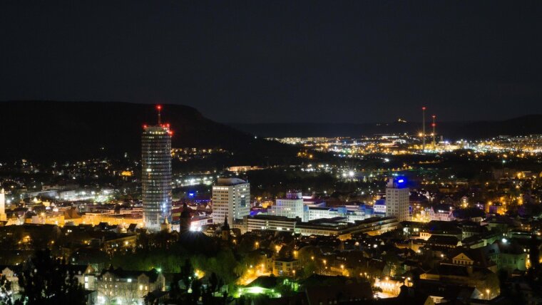 View of Jena representing the interdisciplinary Profile Lines LIGHT, LIFE, LIBERTY